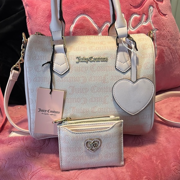 Juicy Couture Pink Satchel with Heart Charm